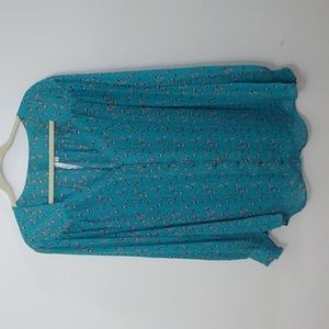 BELLOREX GREEN FLOWER SHIRT SIZE 3X DRESS SHIRT